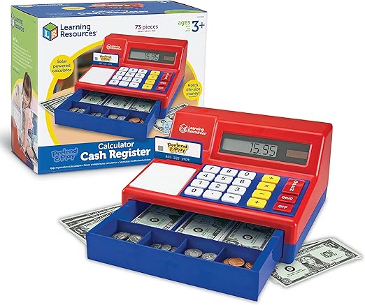Learning Resources Pretend & Play Calculator Cash Register for Kids