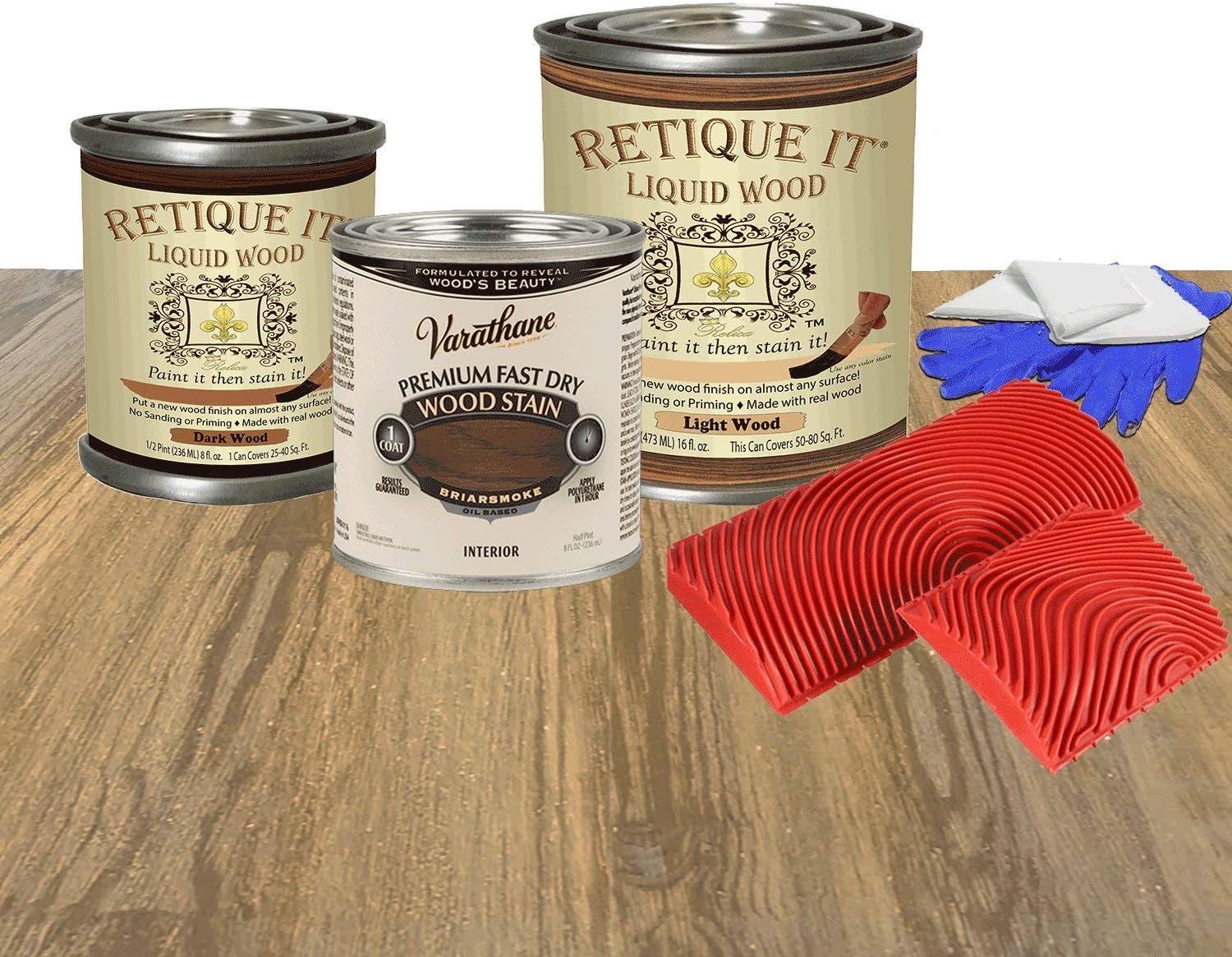 Retique It Liquid Wood Pint Light Wood with Briarsmoke Stain