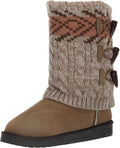 MUK LUKS Women's Cheryl Fashion Boots - Cozy Knit Mid-Calf