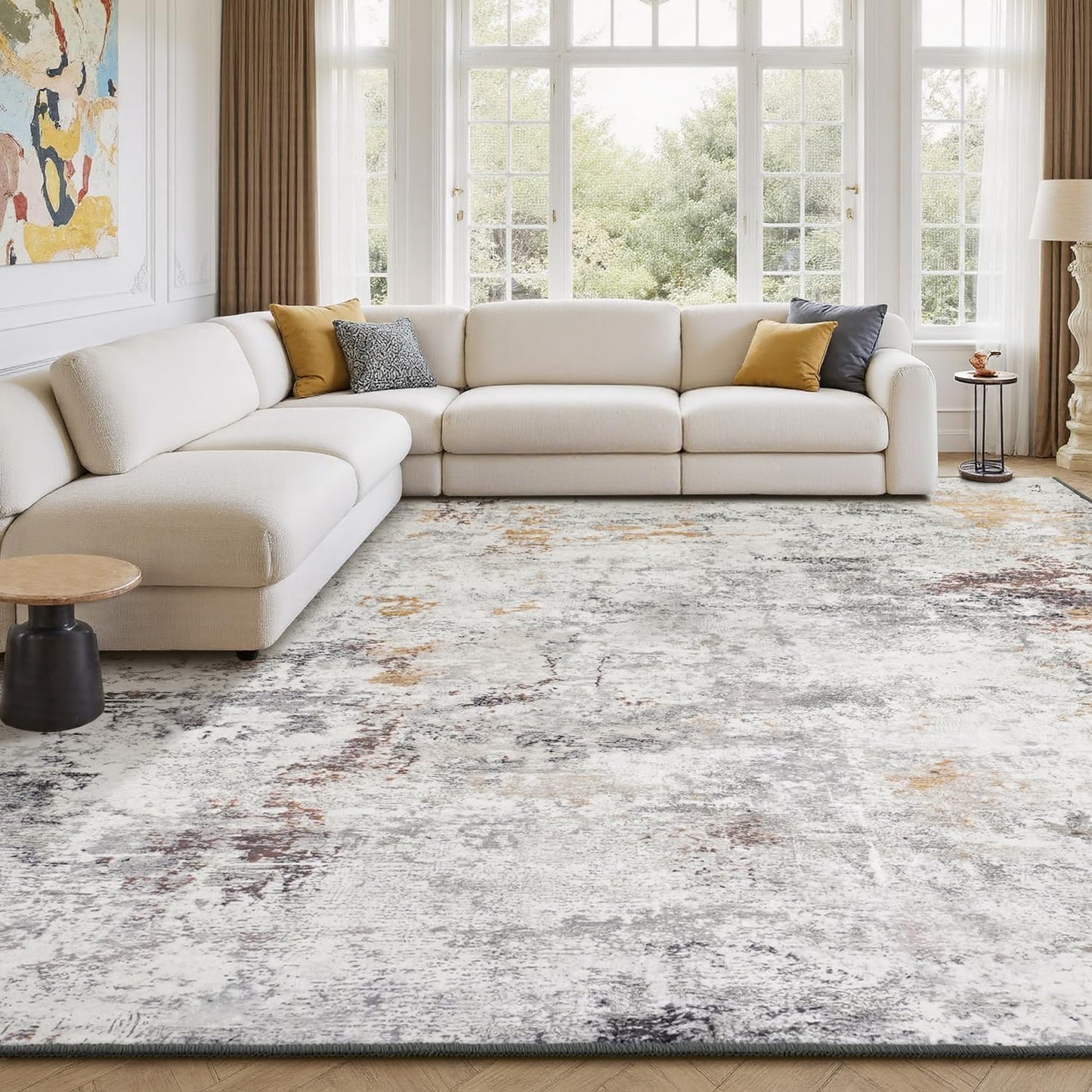 Rugflix 8x10 Area Rugs for Living Room, Washable Large Rug