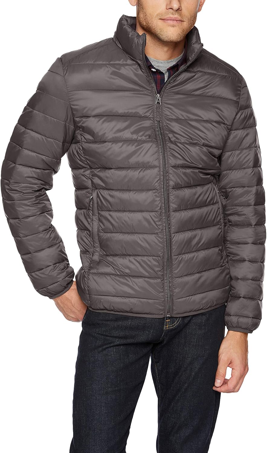 Packable Lightweight Water-Resistant Puffer Jacket for Men