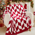 Snuggle Sac Chevron Red Throw Blanket for Couch - Super Soft Cozy