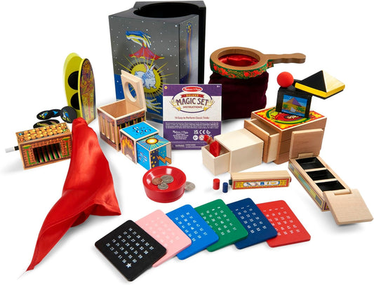 Deluxe Solid-Wood Magic Set with 10 Classic Tricks for Kids