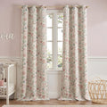 Nursery Curtains 95% Blackout Pink 96 in Floral Panels - Cozy