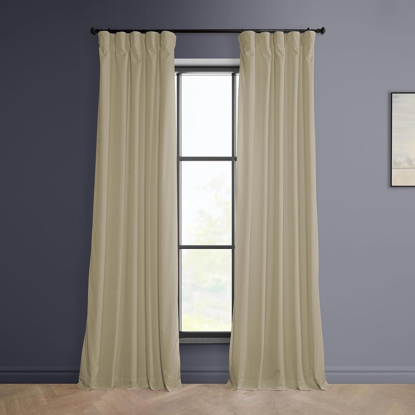 Heritage Plush Velvet Curtains 108 Inches Long for Room Darkening