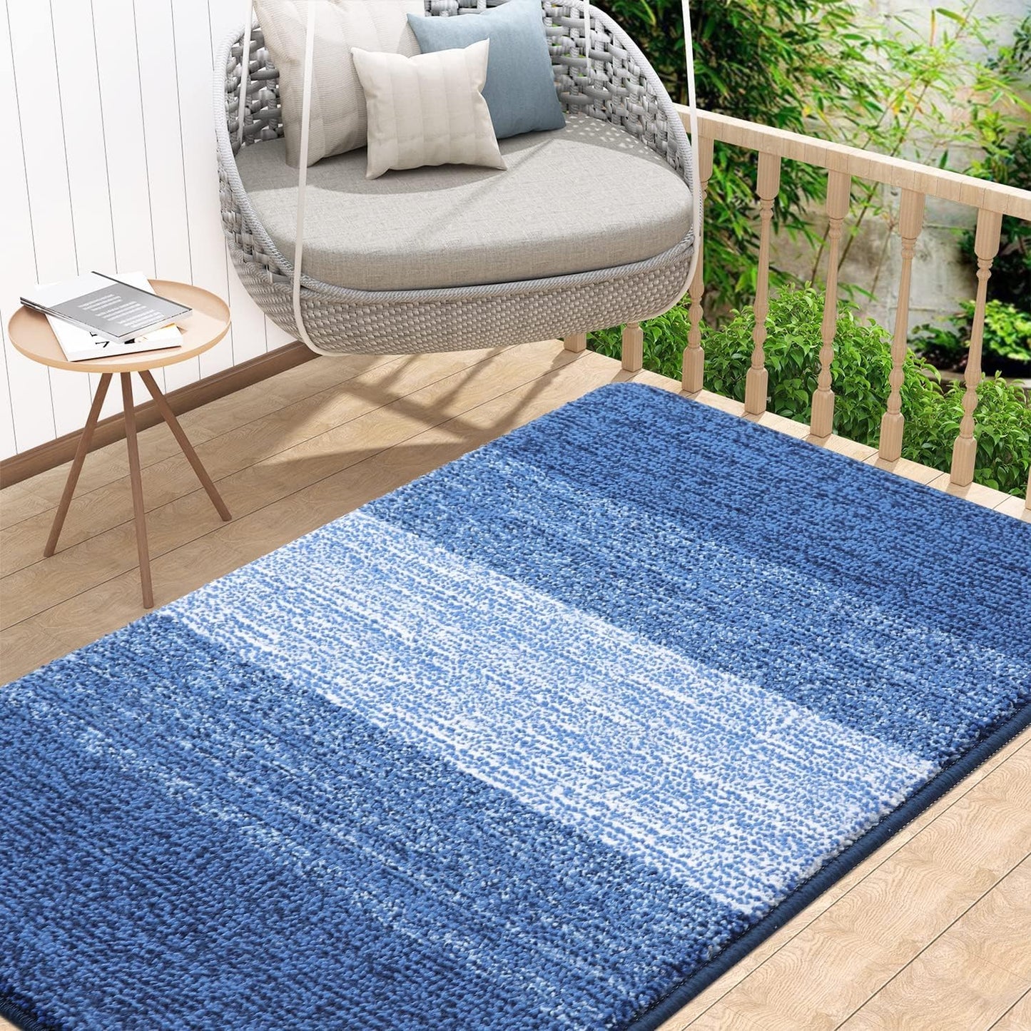 Kitinjoy Indoor Outdoor Door Mat - Non-Slip Absorbent Dirt Trapper