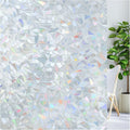 LUTE Window Privacy Film Rainbow 3D Stained Glass Cling - UV Heat
