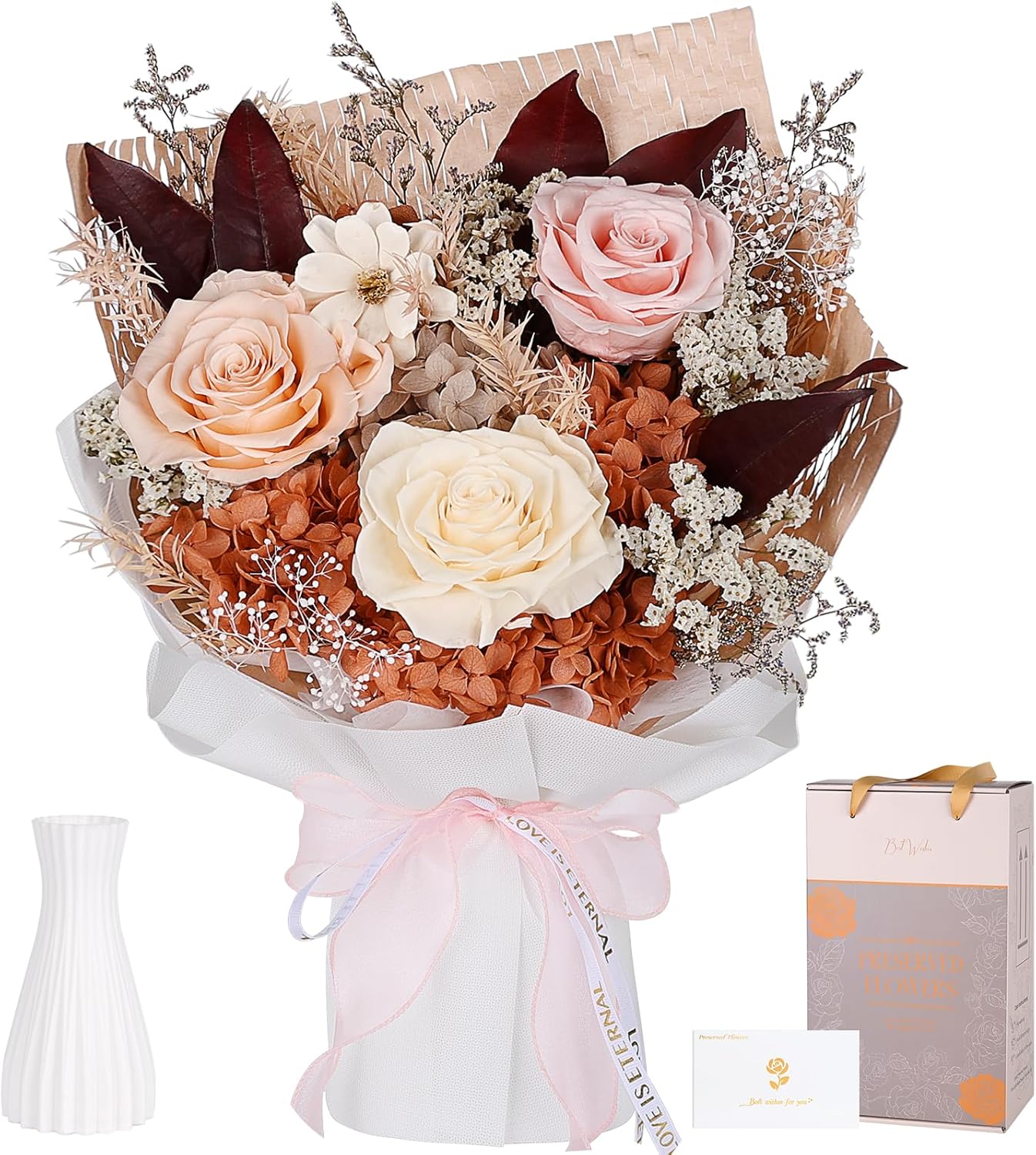 Preserved Bouquet of Flowers - Eternal Roses for Special Gifts