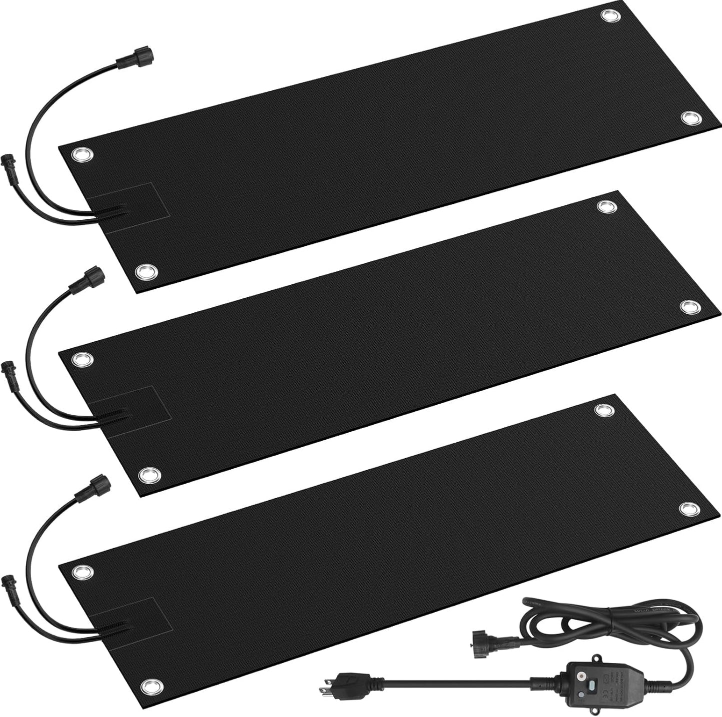 3 Pcs Heated Snow Melting Mats for Safe Winter Walkways