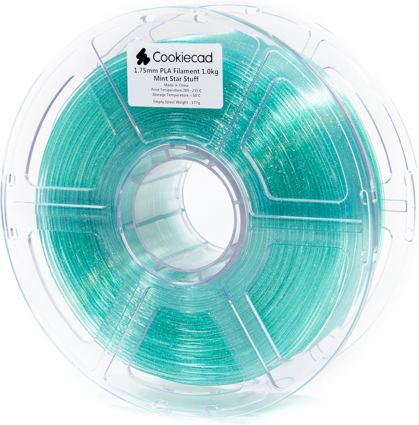 Mint Star Stuff PLA 1.75mm Glitter Translucent 3D Filament