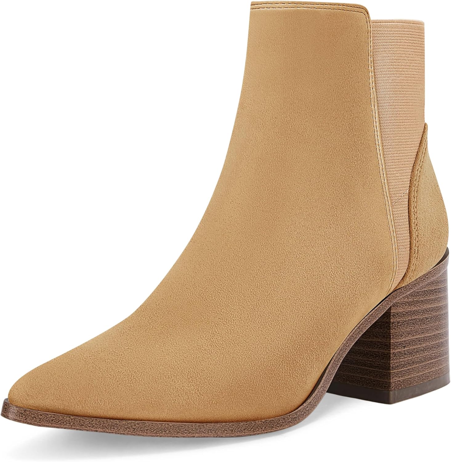 Coutgo Womens Pointed Toe Ankle Boots for Stylish Comfort