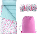 Toddlers Nap Mat Pink Floral with Removable Pillow and Blanket