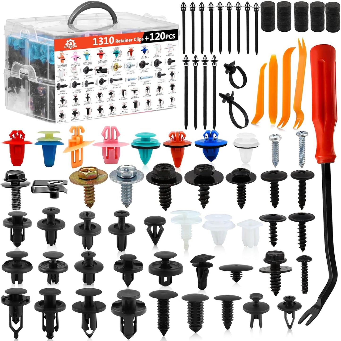 Car Door Panel Clips Push Retainer Clips 1430PCS Auto Fasteners