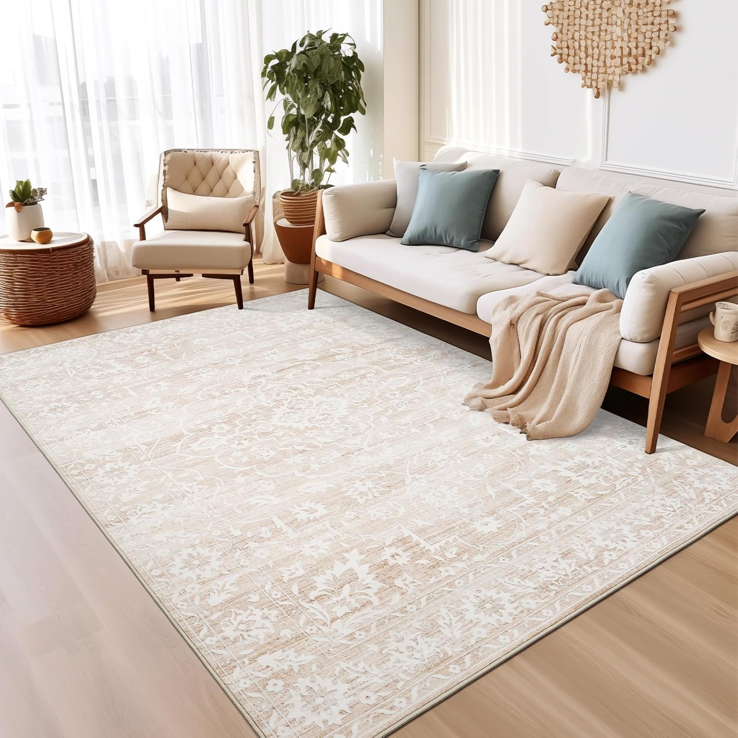 Area Rugs 4x6 for Living Room, Stain Resistant and Washable