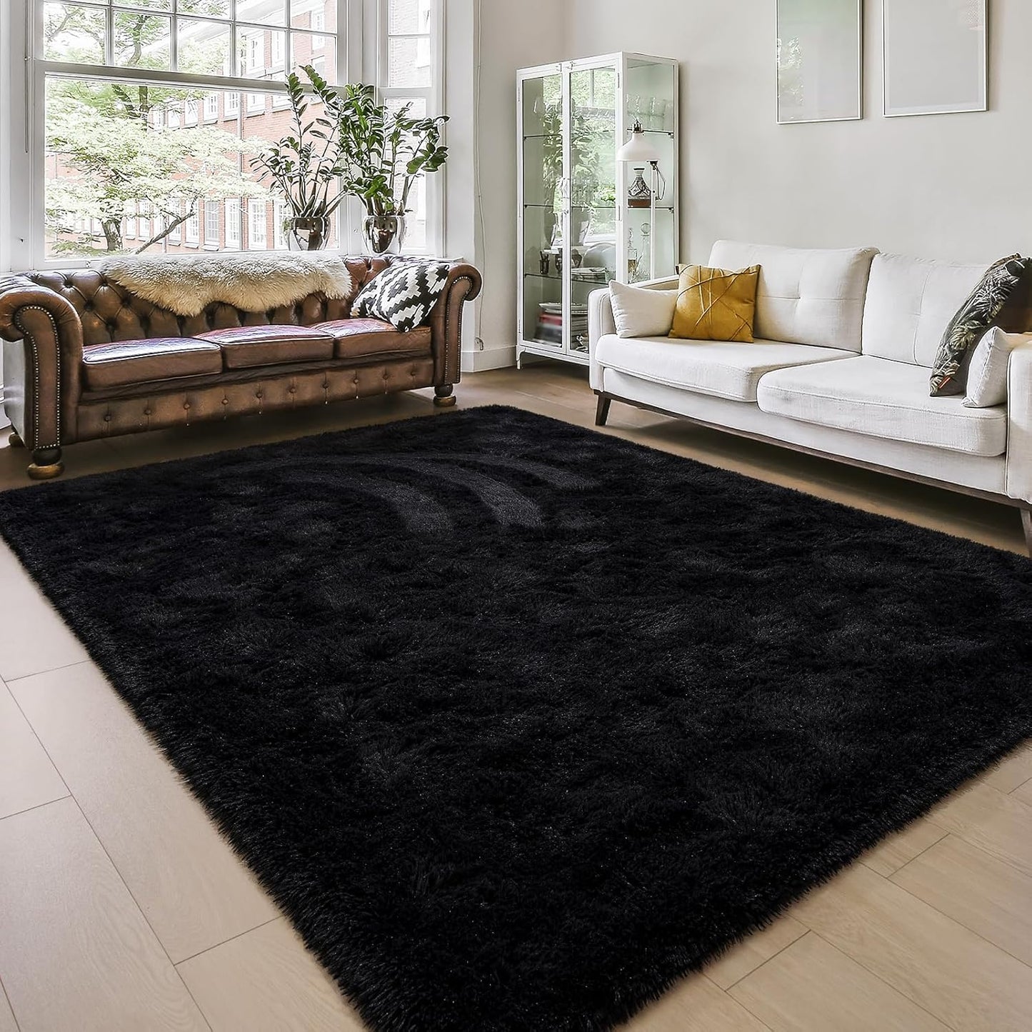 Amearea Shag Fluffy Area Rug for Bedroom and Living Room
