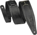 Garment Leather Guitar Strap with Embroidered Moon Phases - Padded