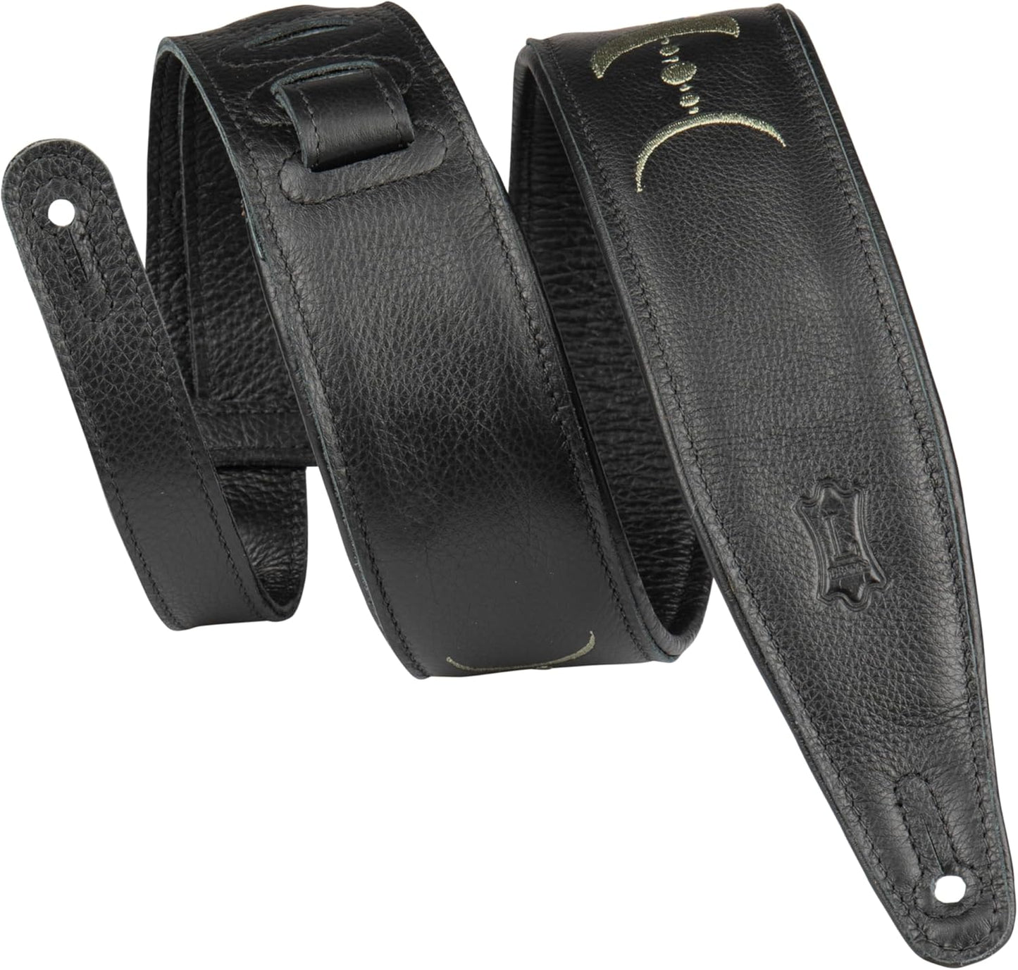 Levy's Leathers Garment Leather Guitar Strap with Moon Phases