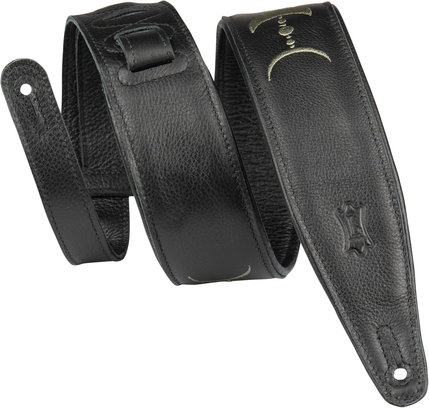Levy's Leathers Garment Leather Guitar Strap with Moon Phases