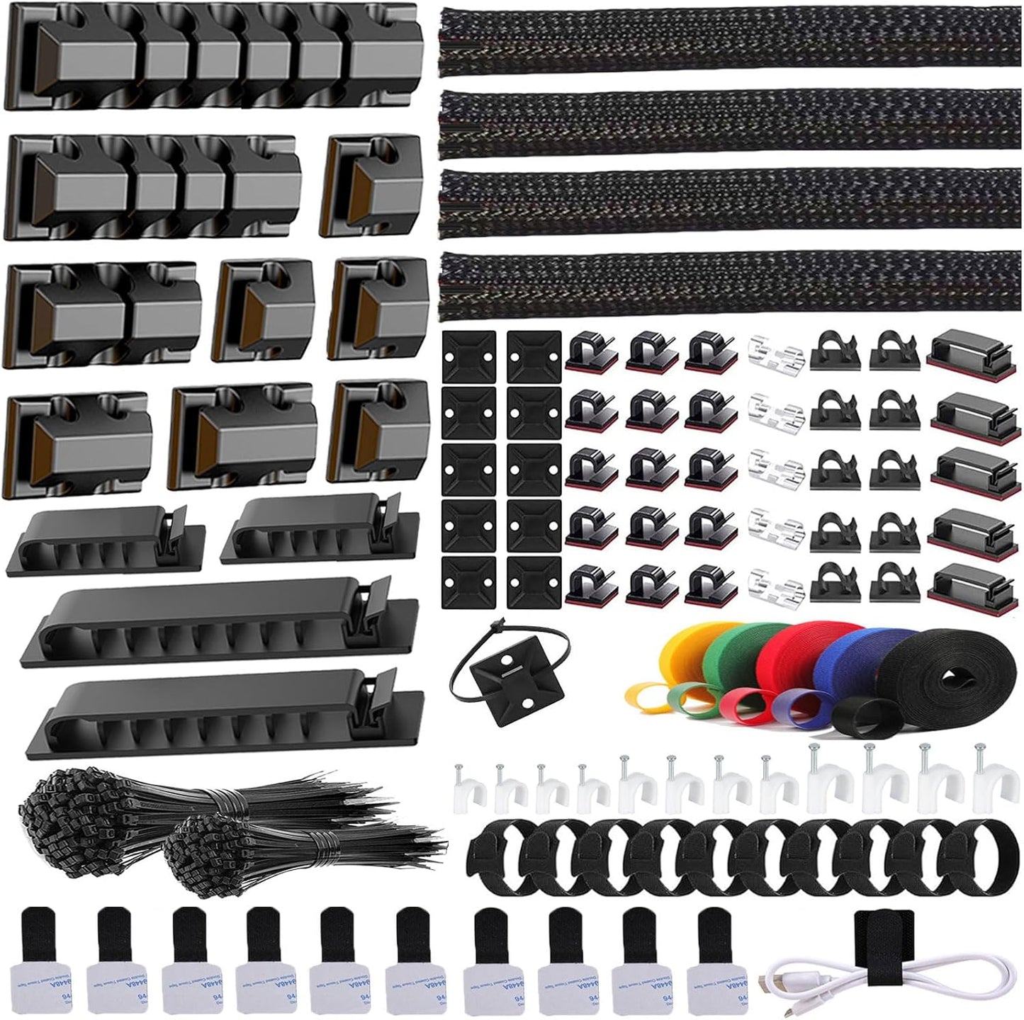 Ultimate Cable Organization Kit - 327 PCS by ELII