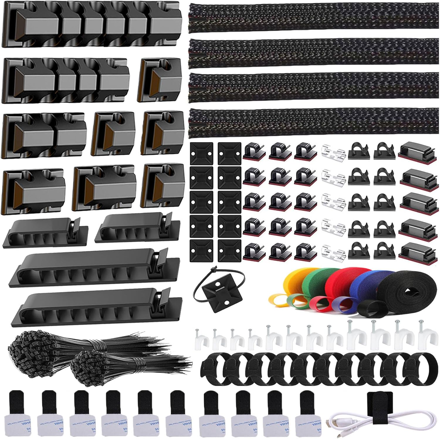 Ultimate Cable Organization Kit - 327 PCS by ELII