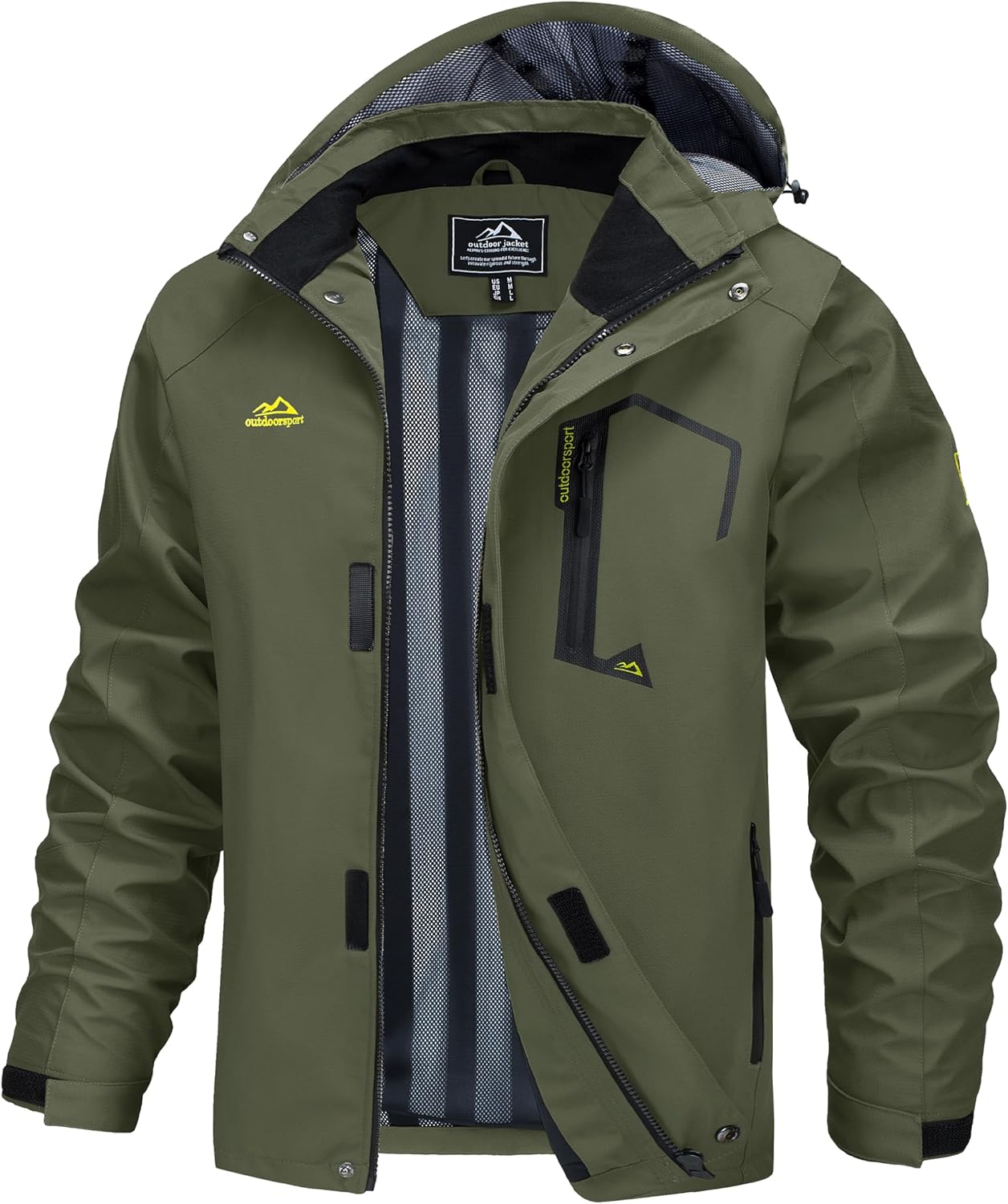 MAGCOMSEN Men's Lightweight Windbreaker Rain Jacket for Outdoors