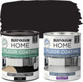 Rust-Oleum Home Interior Floor Coating Kit, Semi-Gloss Black - Budget