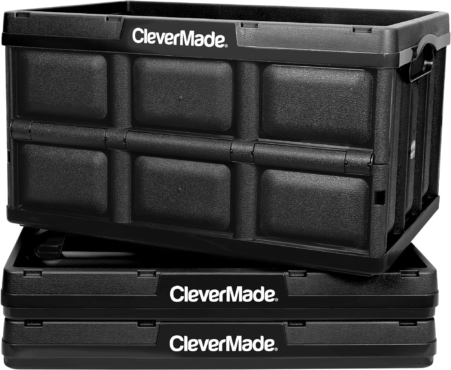 CleverMade Collapsible Storage Bins - Versatile 3 Pack 32L
