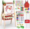 Joyooss Art Easel for Kids - Adjustable Wooden Toddler Easel