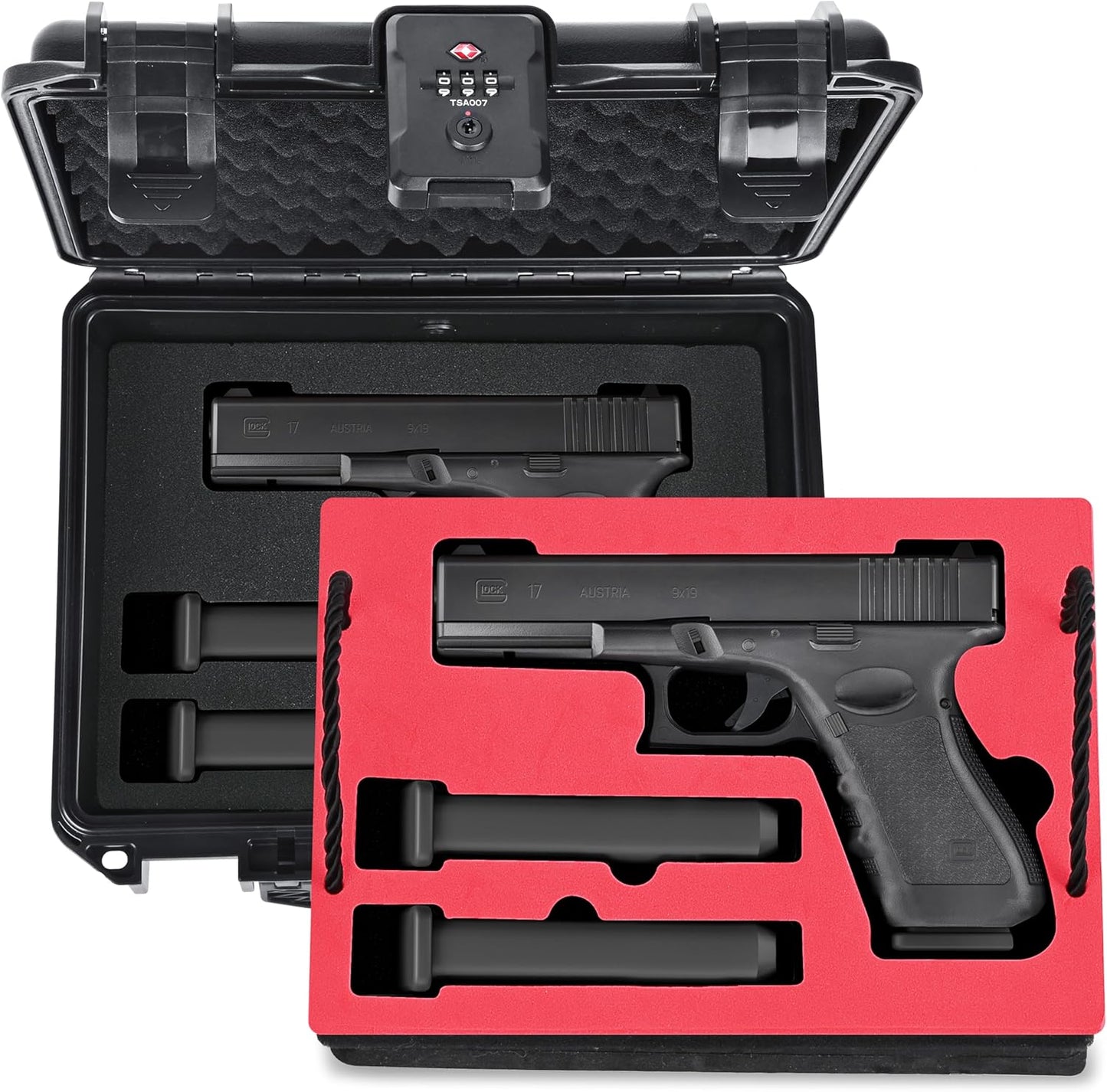 Lockable Handgun Case for Glock with Waterproof Protection