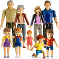 Dollhouse People Bendable Dollhouse Family Set - 9 Poseable Figures