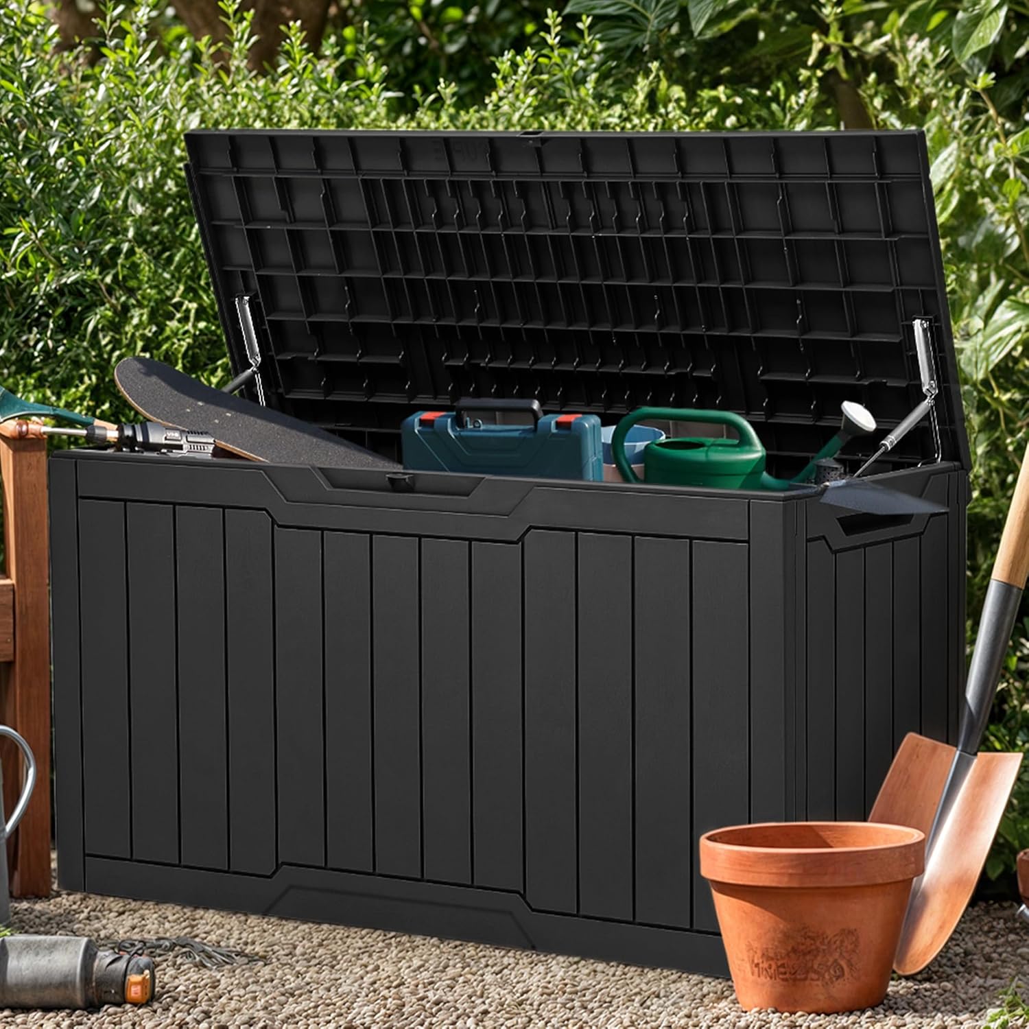 YITAHOME 100 Gallon Resin Deck Box for Outdoor Storage Needs