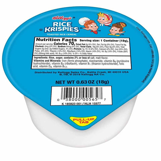 Kellogg's Rice Krispies Breakfast Cereal Cups for Kids Snacks