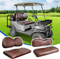 NOKINS Golf Cart Seat Covers Kit Front and Rear - Diamond Vinyl
