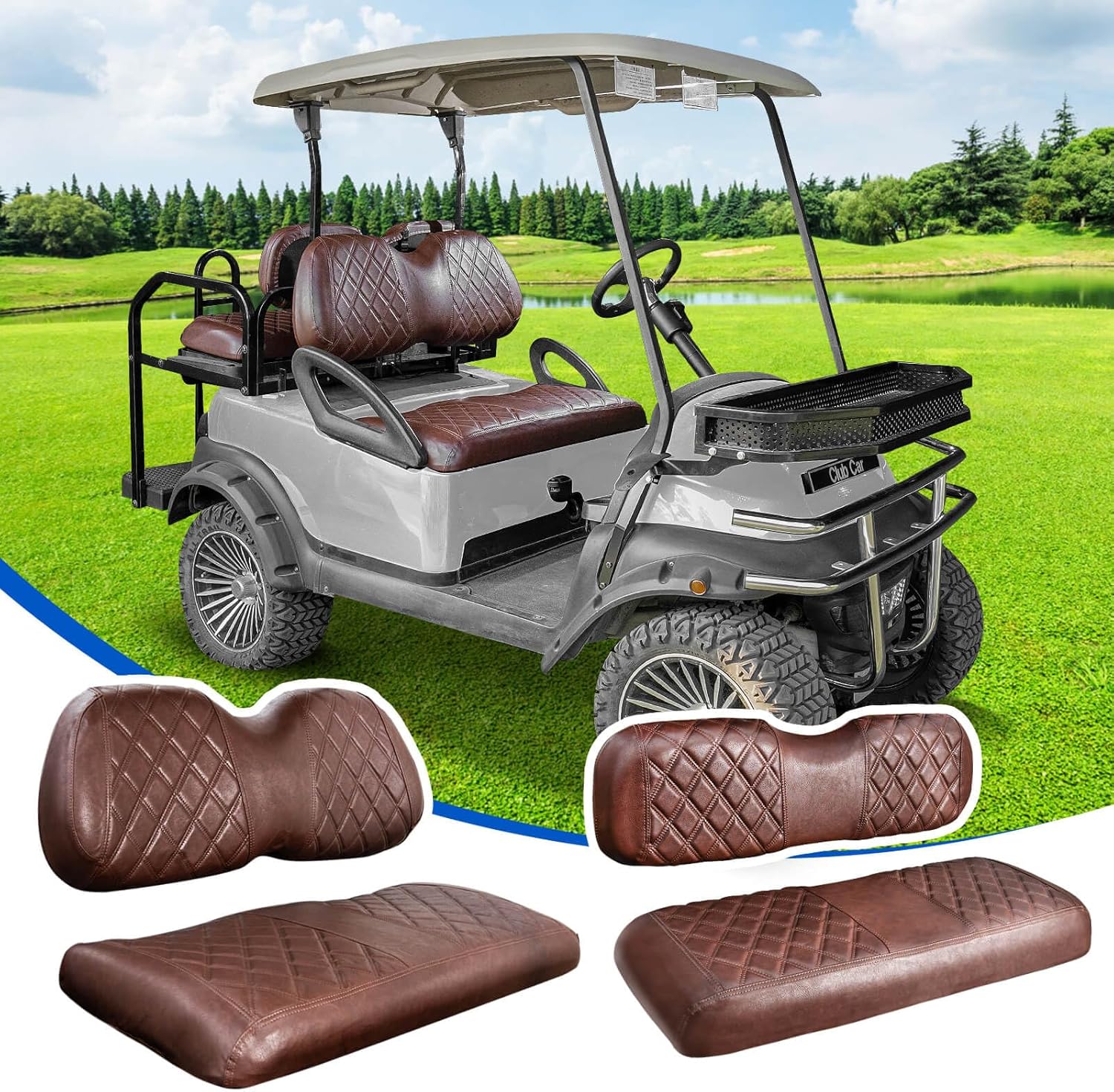 NOKINS Golf Cart Seat Covers Kit for Club Car Precedent Models