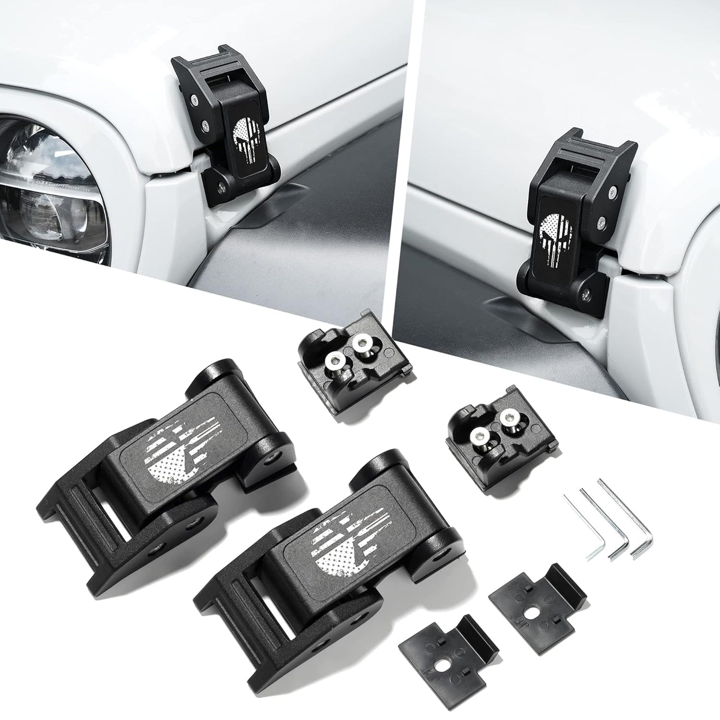 Seven Sparta Hood Latches for Jeep Wrangler & Gladiator 2007-2022