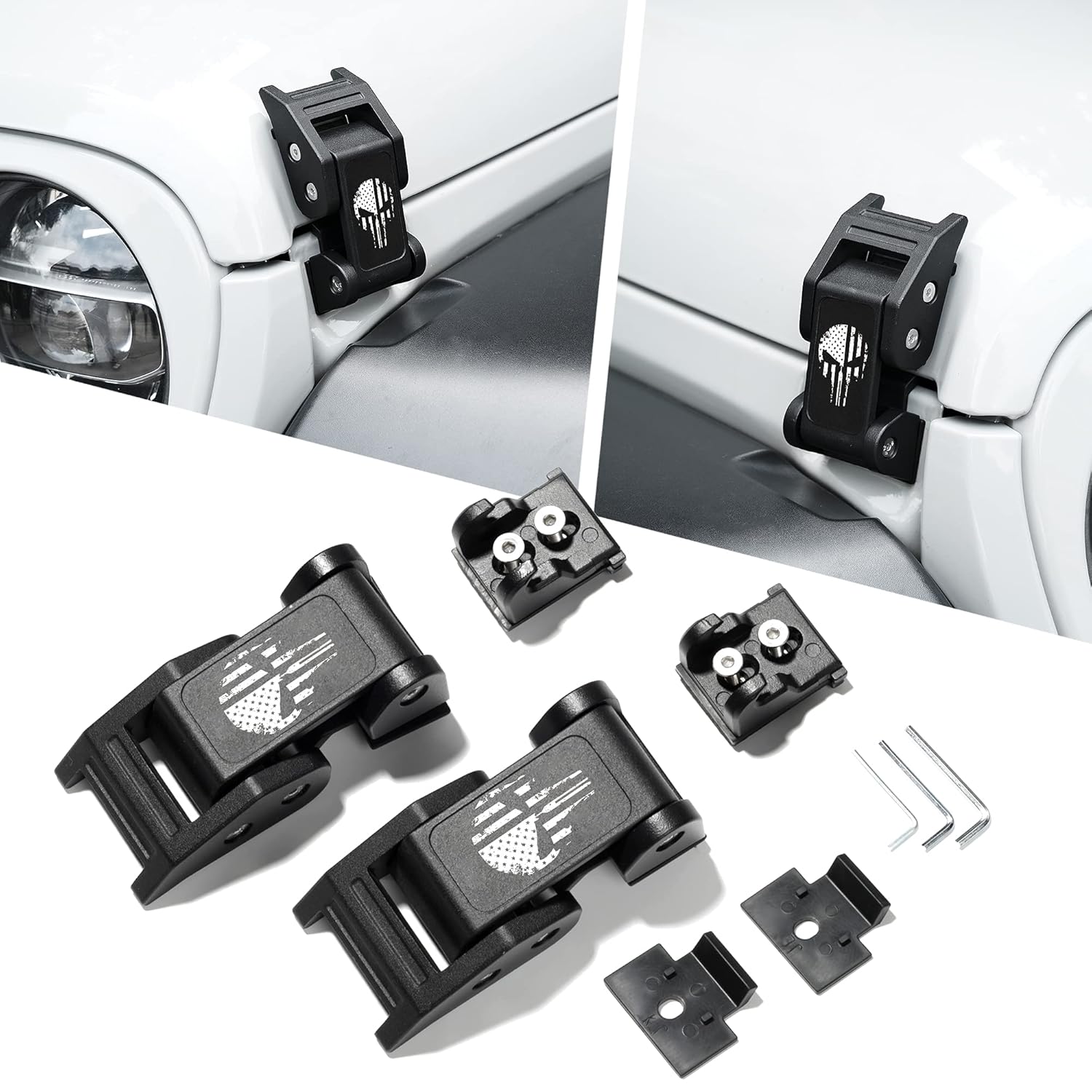 Seven Sparta Hood Latches for Jeep Wrangler & Gladiator 2007-2022