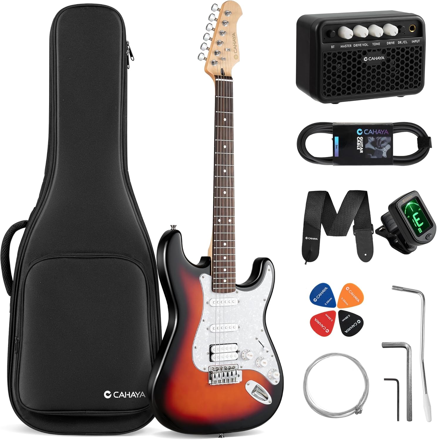 CAHAYA Electric Guitar Kit 39in - Perfect for Beginners and Pros