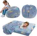 Kids Bean Bag Chair Turn into Beanbag Bed - Convertible Floor Mattress