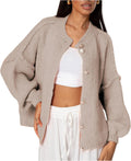 SeekMe Womens Cardigan Sweater Casual Lightweight Button Up - Cozy Fit