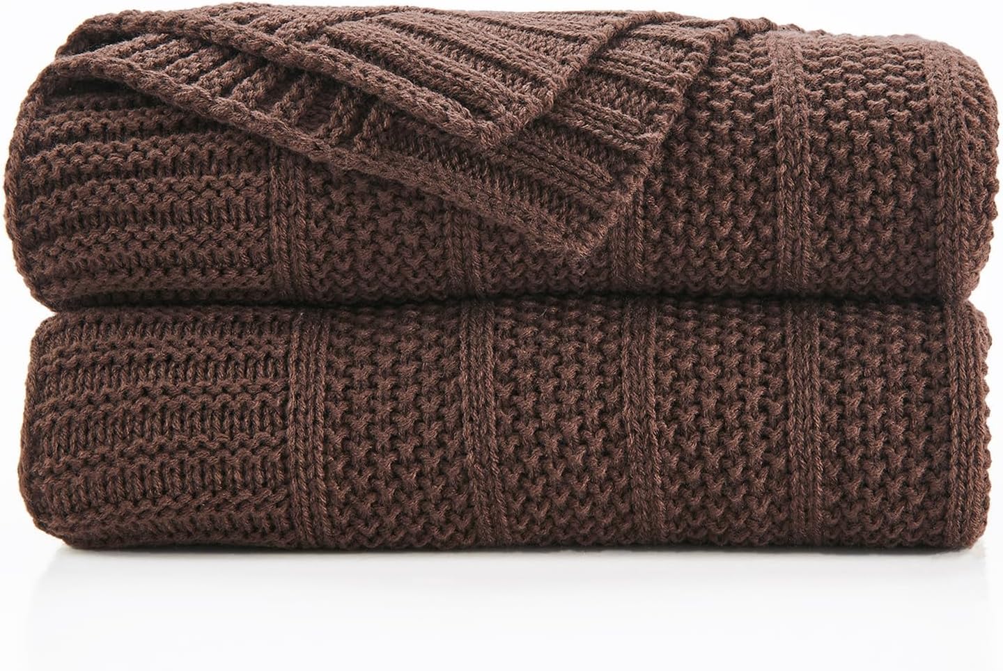 Douceur Brown Throw Blanket for Bed, Soft Cozy Lightweight