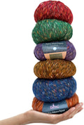 Cotton Alpaca Tweed Alpaca Yarn 6-Pack - Soft DK Weight for Crochet