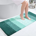 Bathroom Runner Rug 47x20 Blackish Green - Soft Microfiber Bath Mat