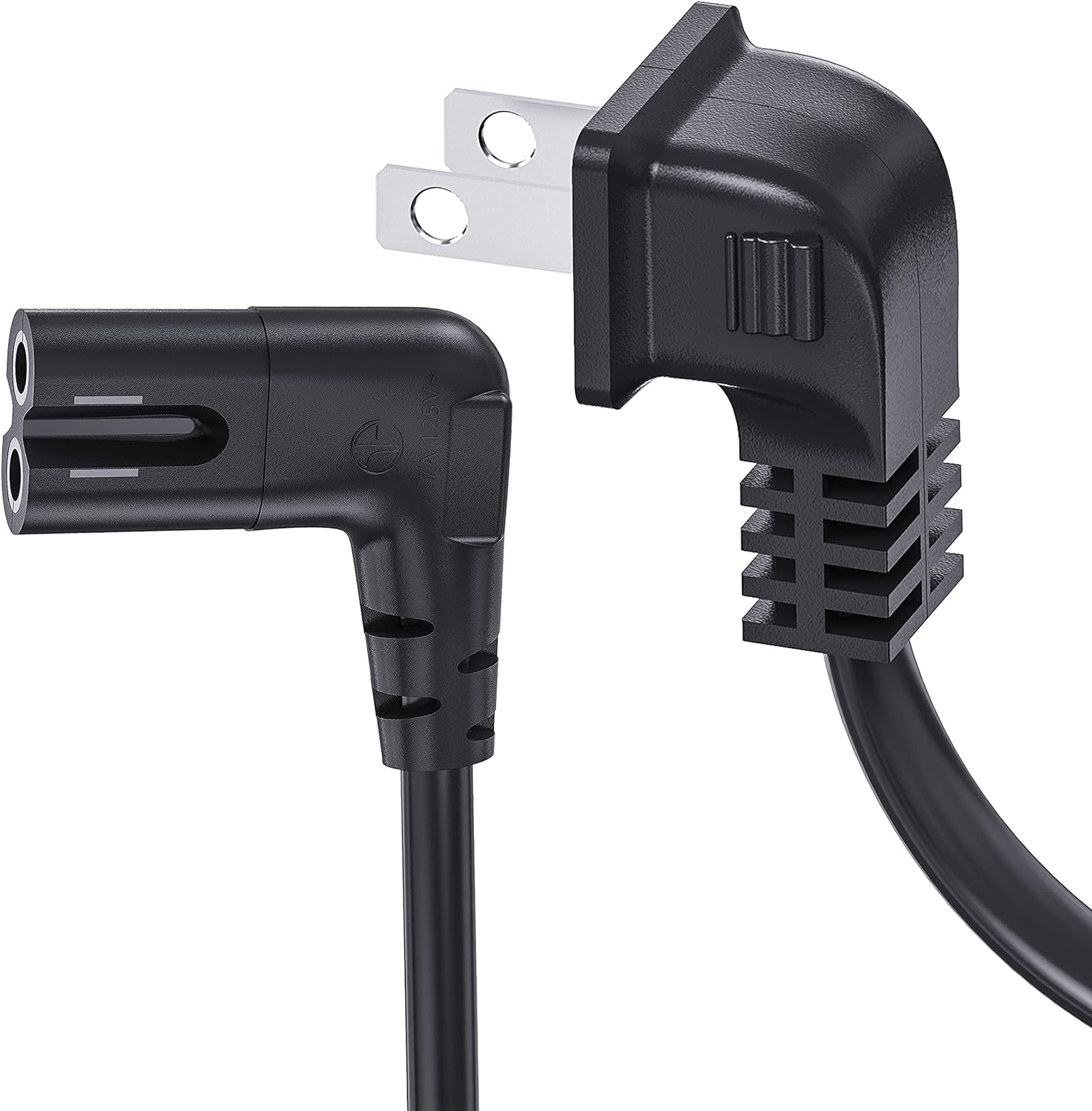 6ft 90-Degree Angle TV Power Cord for Samsung & More