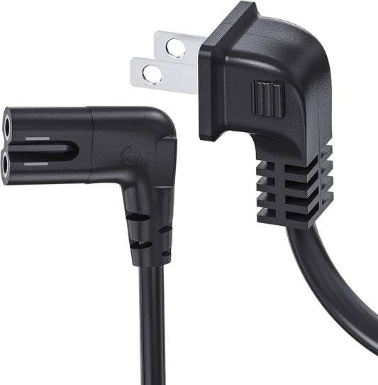 6ft 90-Degree Angle TV Power Cord for Samsung & More