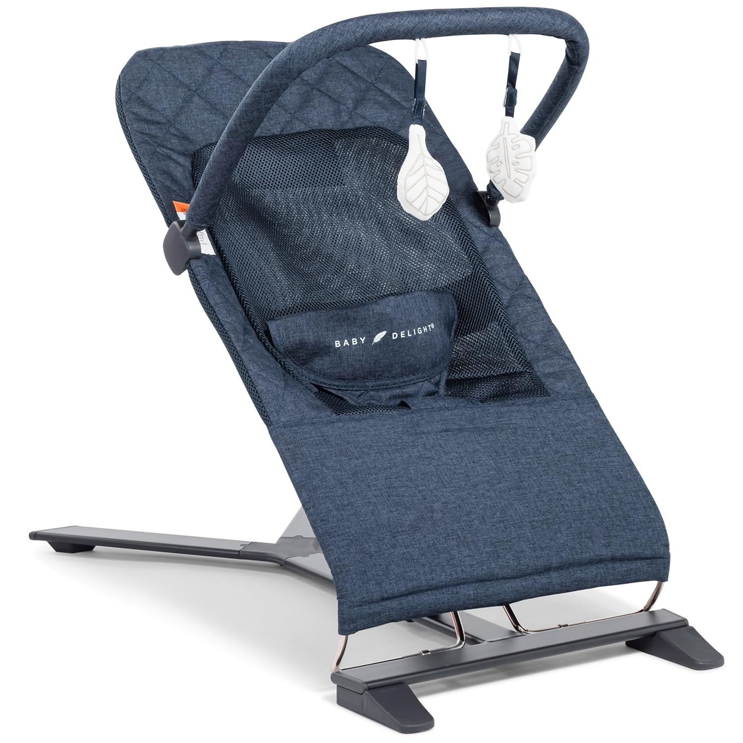 Portable Infant Bouncer in Quilted Indigo