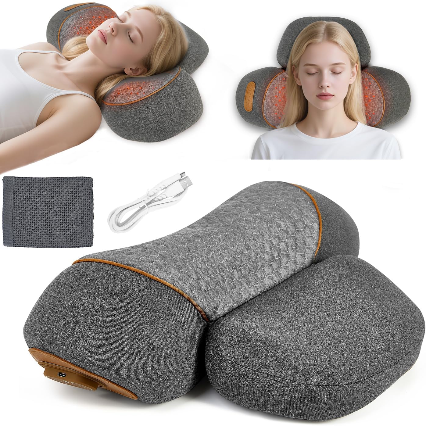 3-in-1 Neck Massager Pillow for Pain Relief and Relaxation