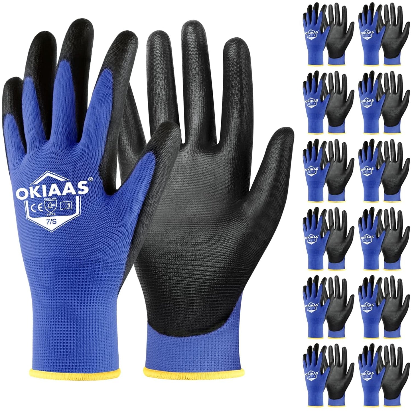 OKIAAS Ultra Thin Grip Gloves 12-Pack