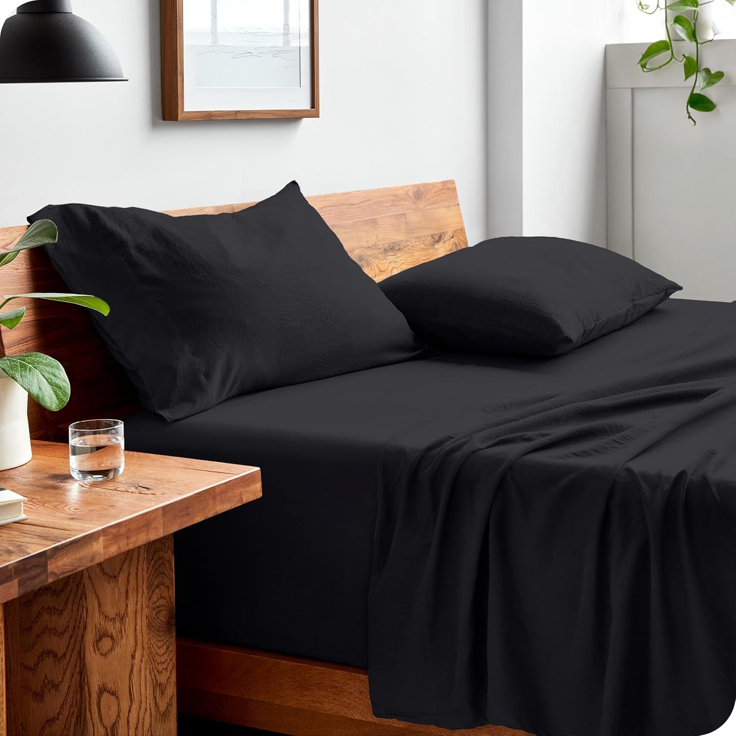 Bare Home Twin XL Sheet Set - Ultra-Soft Stonewashed Microfiber