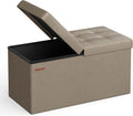 Storage Ottoman Bench 30 in - Folding Storage Seat with 660 lb