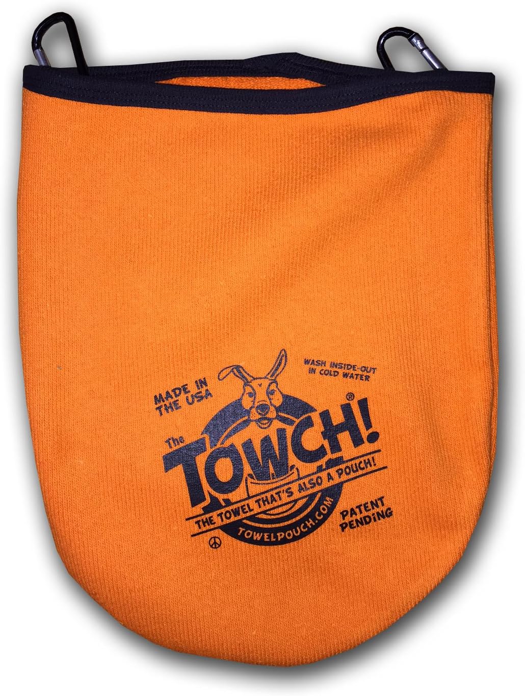 Towch Disc Golf Towel Pouch - Fits 3-5 Discs - 11 Colors - Orange